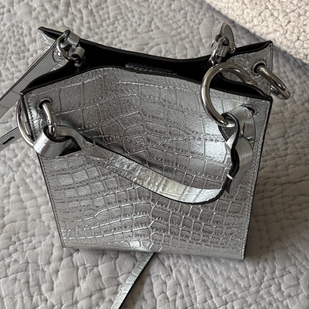 Rebecca Minkoff Metallic Silver Mini Bag - Picture 5 of 9